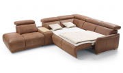 Угловой кожаный диван-кровать Calpe