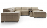 Угловой кожаный диван-кровать Domo