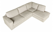 Светло-серый угловой диван ABBE