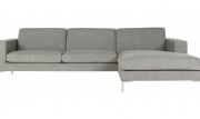 Угловой диван серый DOMINO
