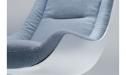 Серо-голубое кресло LOVEBIRD
