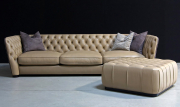 Трехместный кожаный диван ROYCE Modern