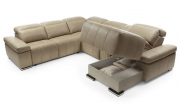 Угловой кожаный диван-кровать Domo