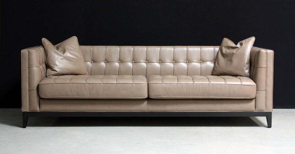 Трехместный кожаный диван BOND Modern