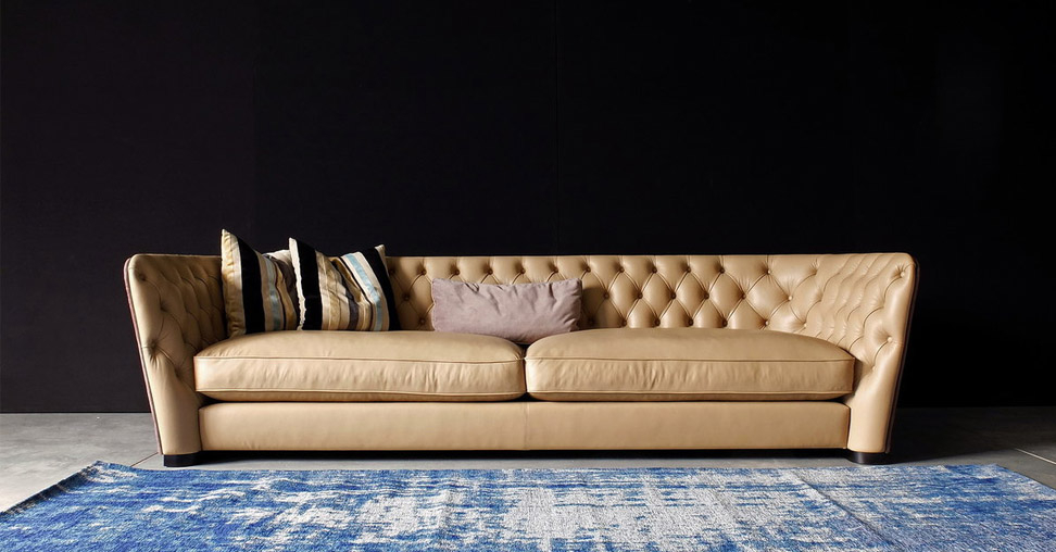 Трехместный кожаный диван ROYCE Modern