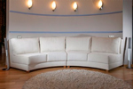 Эркерный тканевый диван Speranza Modern