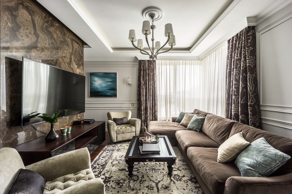 Дизайн интерьера большой гостиной (11 фото). Как расставить диваны и креслав комнате. Советы по расположению мягкой мебели