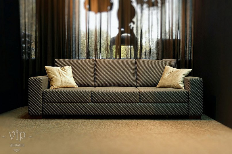 Мягкий диван из ткани