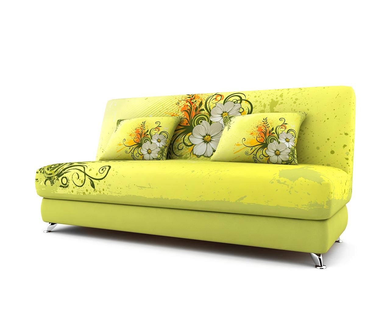желто-зеленый диван